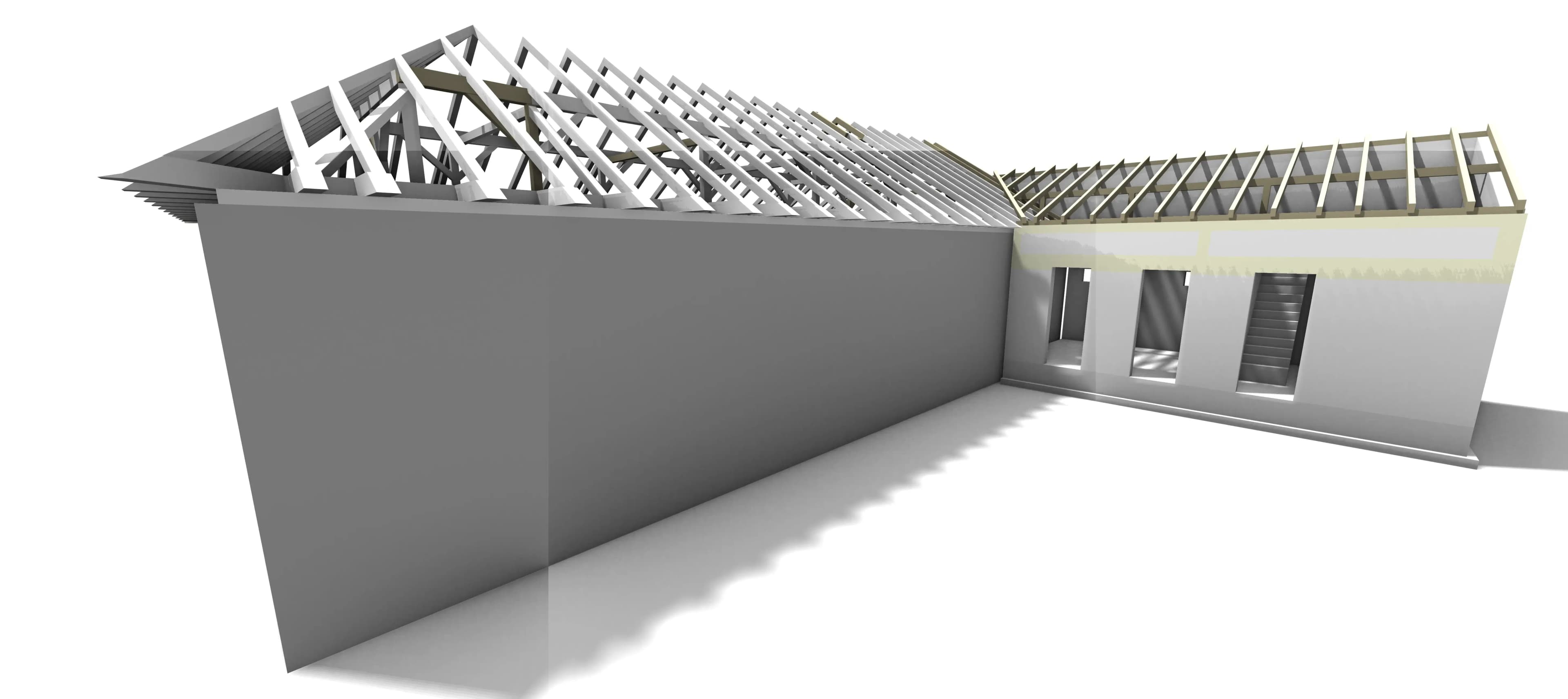 Návrh sanácie prvkov krovu